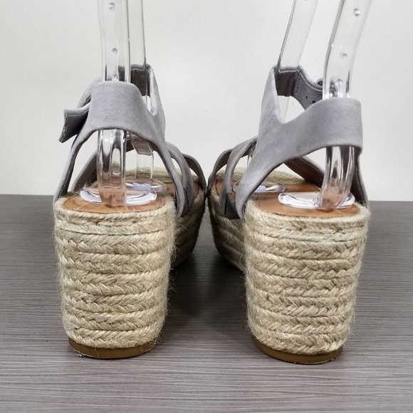 Halogen Emery Blush Platform Espadrille, Gray Suede, Womens Size 6 M - Picture 5 of 10
